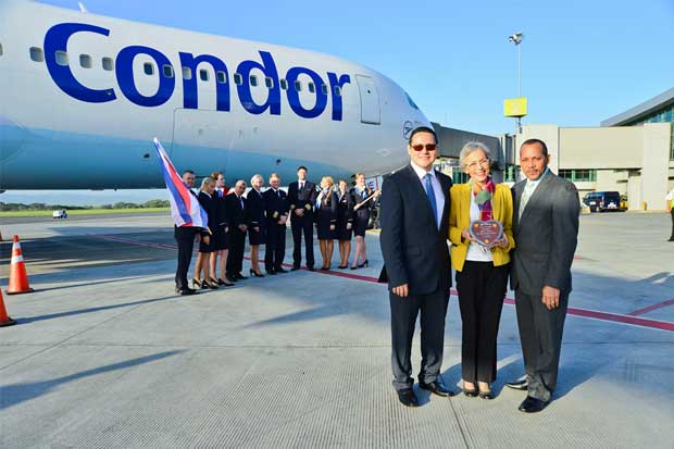 Condor inaugura vuelo entre Múnich y Costa Rica