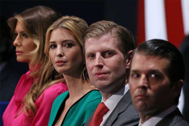Hijos de Trump se encargarán de sus negocios