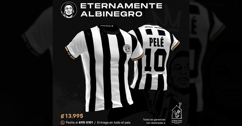 Ventas de camiseta del Sporting FC en homenaje a Pelé se donarán a la Fundación Ronald McDonald