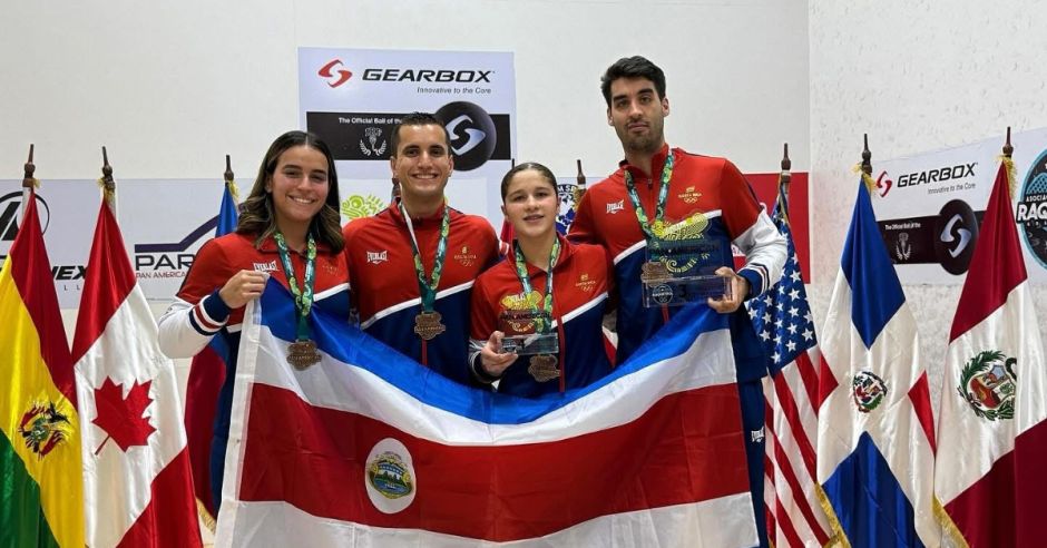 Ticos ganan cuatro medallas de bronce en el Panamericano de Racquetball 2025