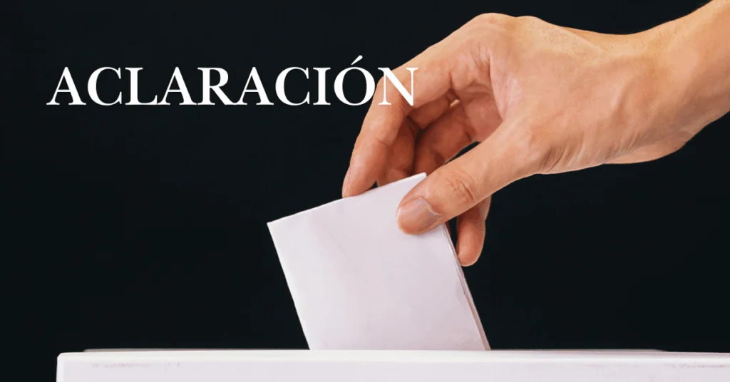 Aclaración sobre encuesta