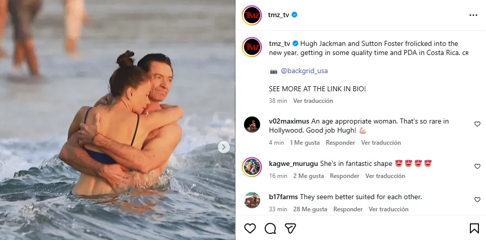Hugh Jackman en Costa Rica: TMZ comparte fotos del actor y Sutton Foster disfrutando del mar